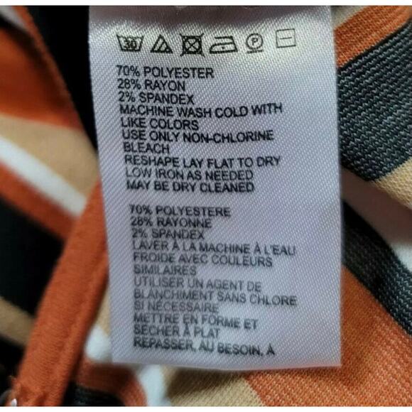 ￼ Urban Outfitters Delany square Neck Striped Jumpsuit Size S/P Pre-owned #1315 - Picture 5 of 5